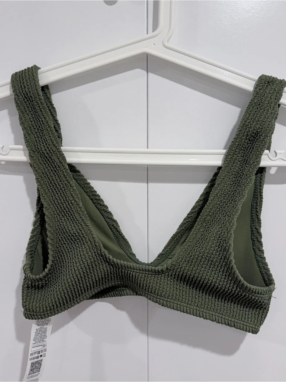 Topshop crinkle plunge bikini top